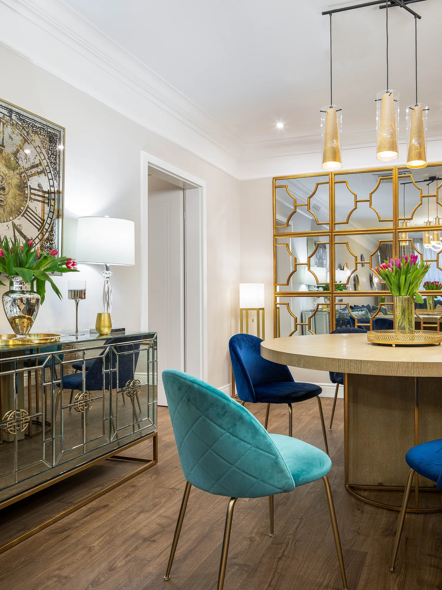 Amenajare interioara rezidentiala — APARTAMENT GLAM CONTEMPORAN, stil modern eclectic cu influente glam, Resita. Imagine 3 din 8