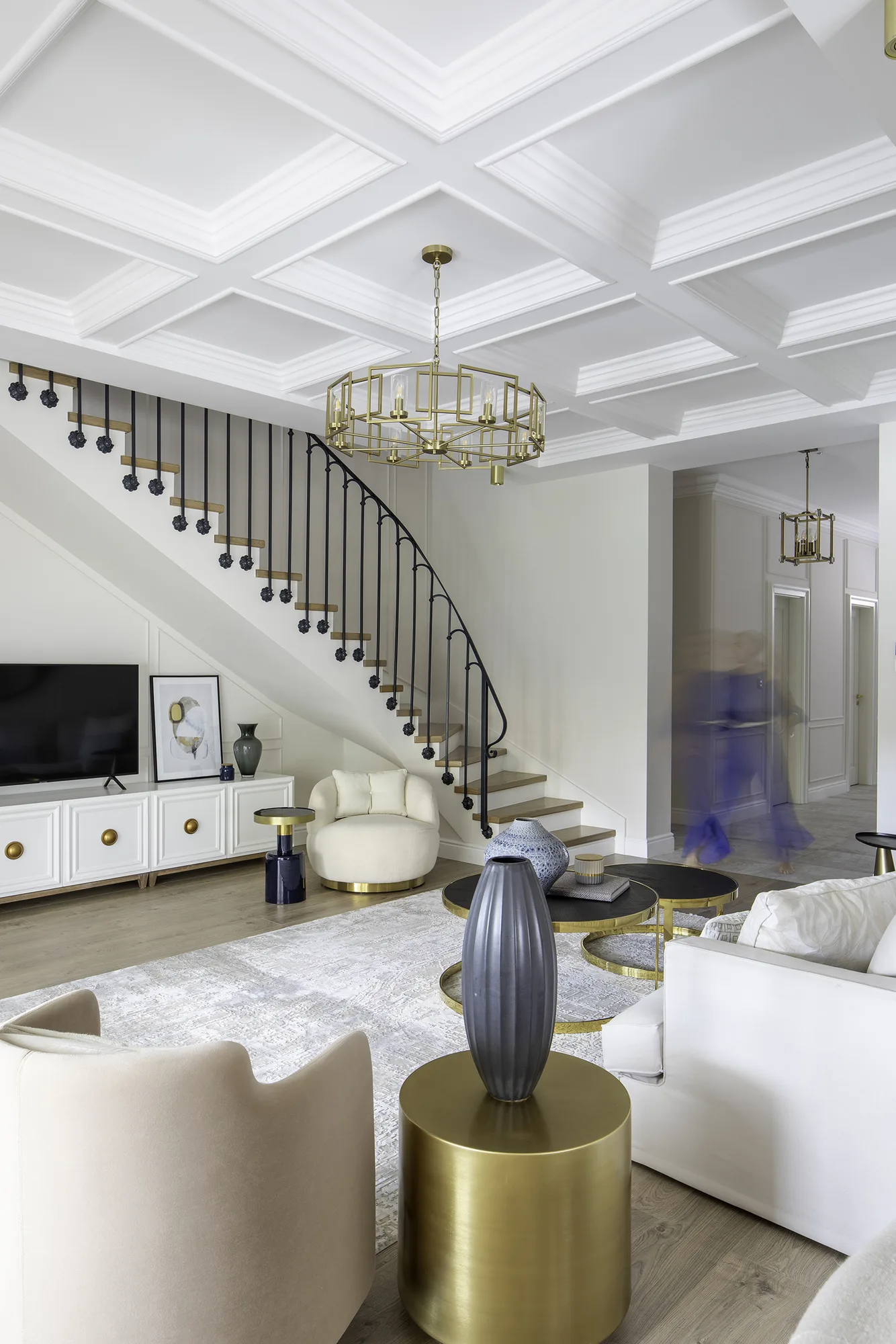 Amenajare interioara rezidentiala — Vila contemporana cozy, stil tranzitional, Timisoara. Imagine 5 din 11